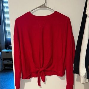 Hollister Red Women's Sweatshirt with Tie